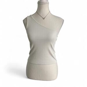 Radivarious Size Medium Casual Ribbed One Shoulder Basics Top